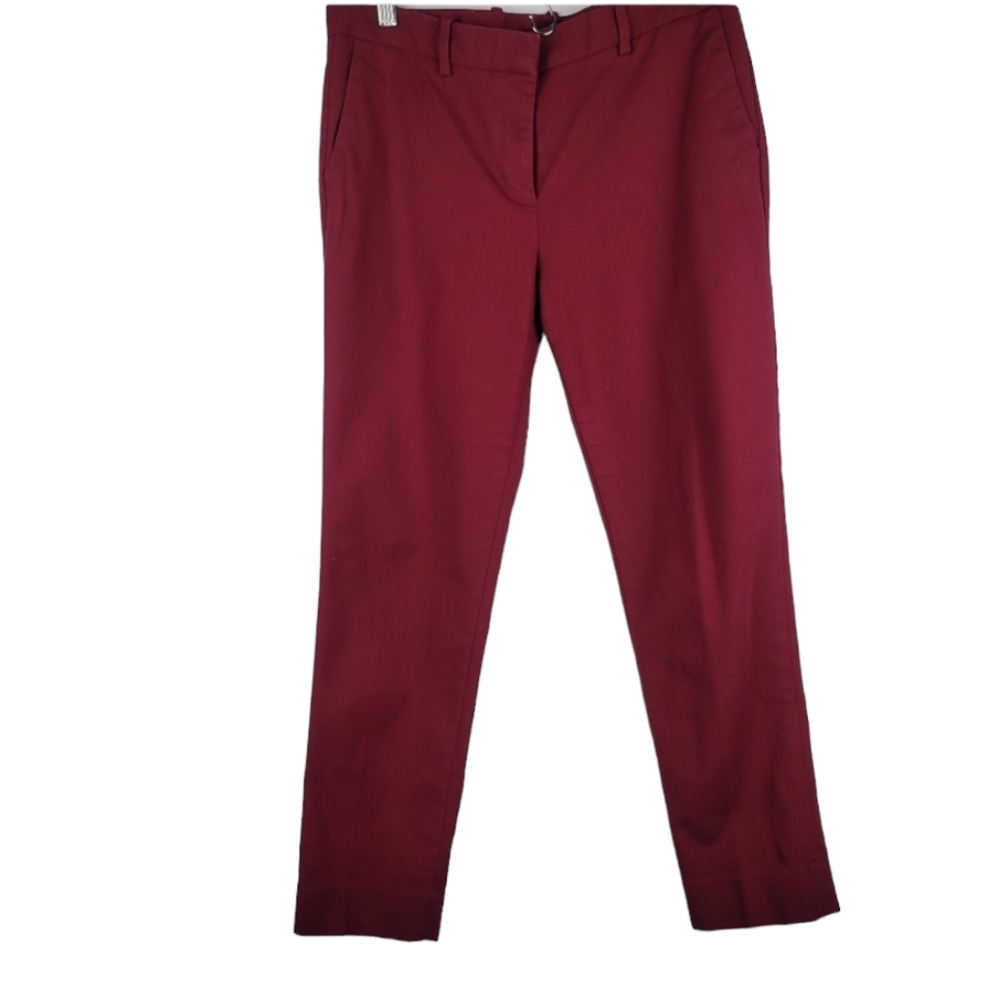 Gap Burgundy Slim Crop Slacks Size 6 Regular 27" Inseam